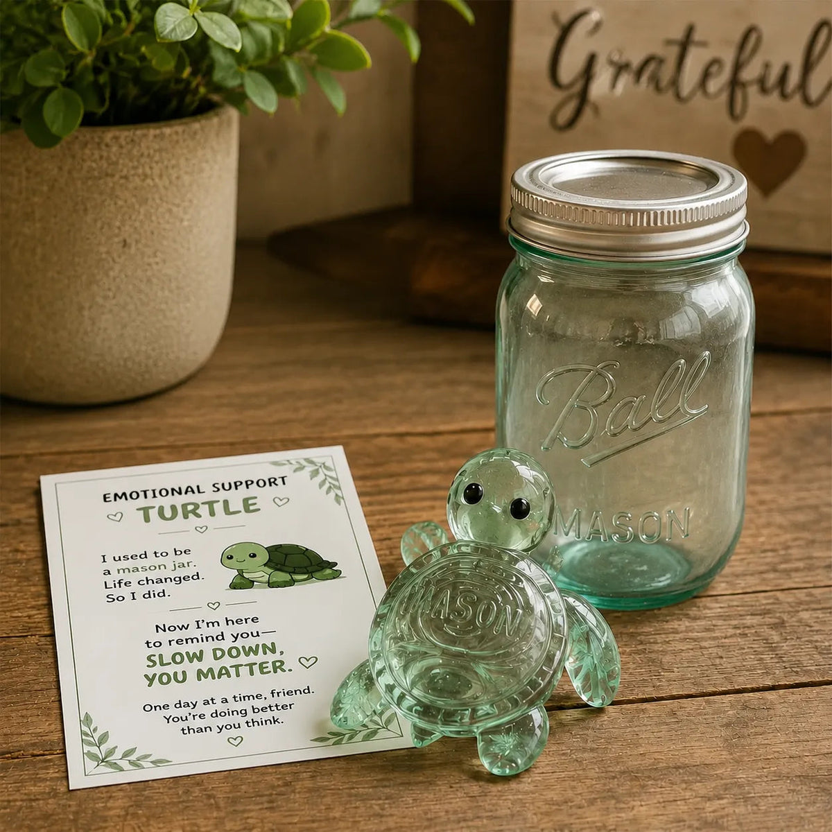🎄🎄🔥Hot Sale🔥 - 🐢Original Recycled Glass Support Turtle