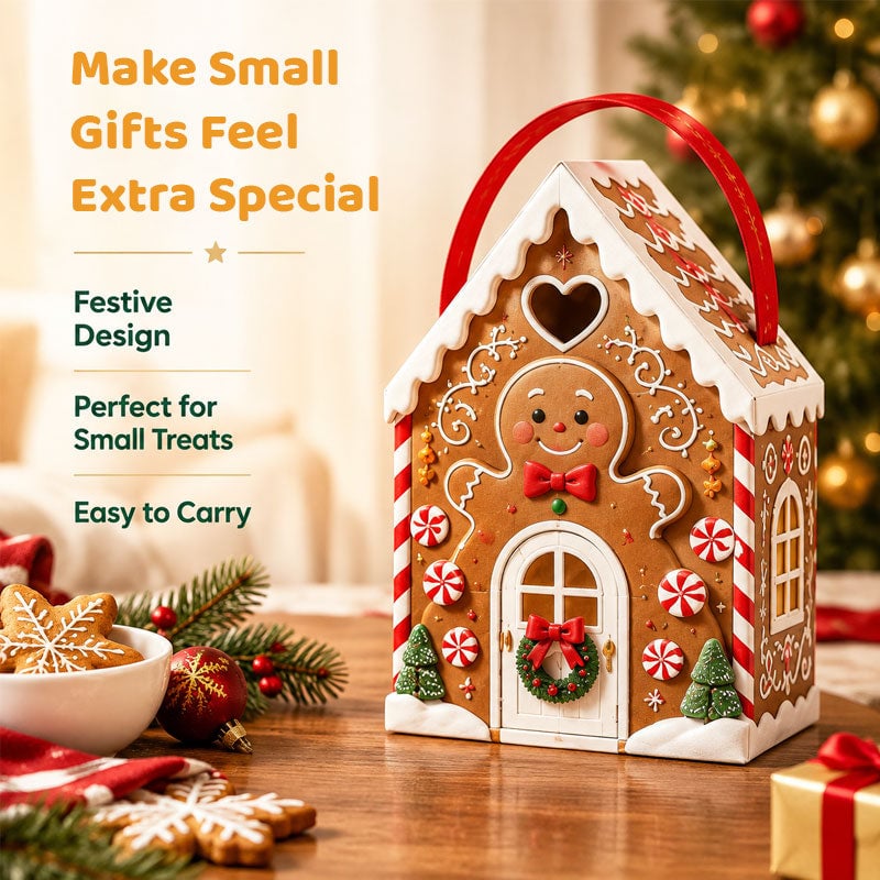 🎄🎄Christmas Cottage Gift Box – 5 Festive Designs for Candy & Small Gifts