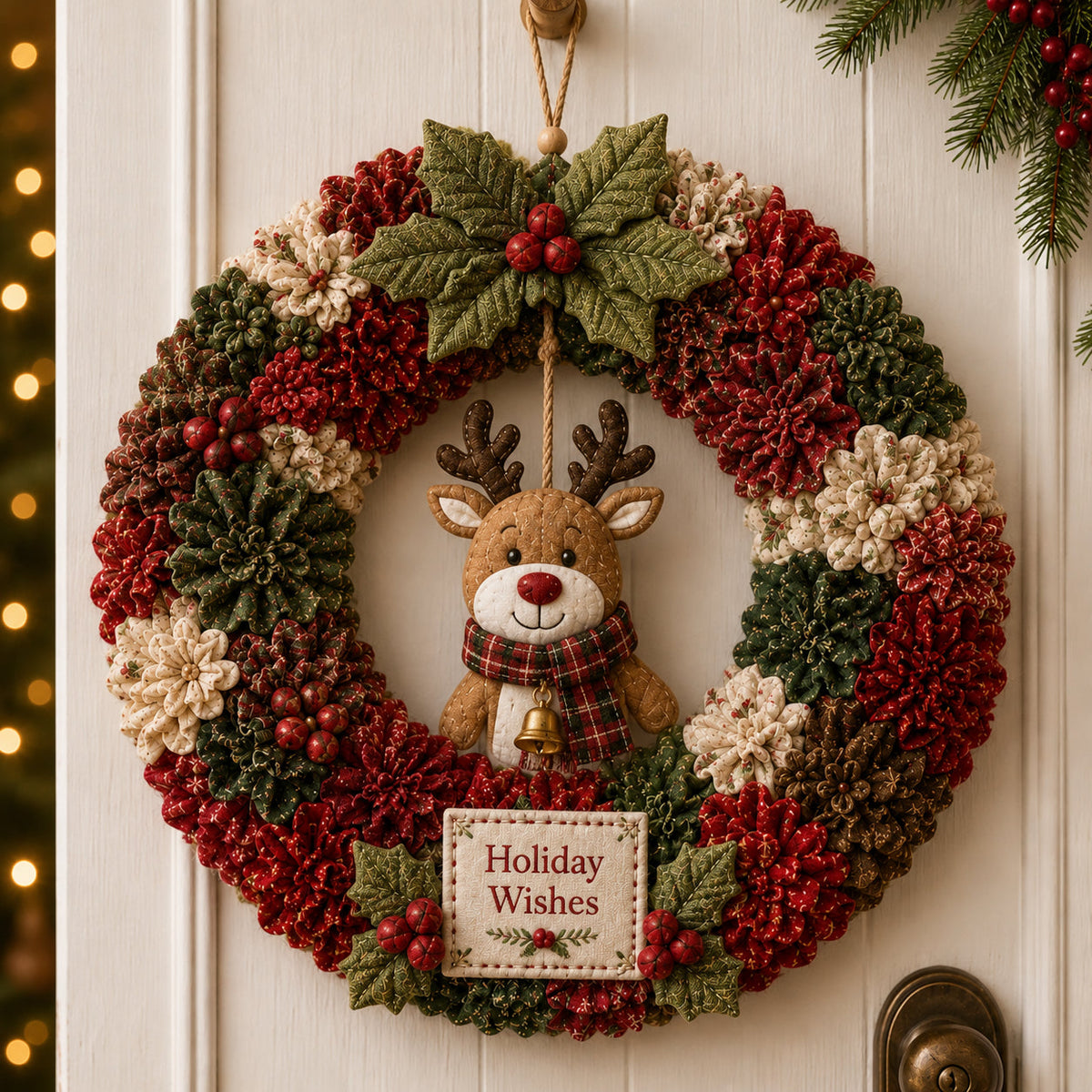 🔥Last Day 50% OFF🎄 3D Fabric Poke Wreath DIY Kit