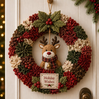 🔥Last Day 50% OFF🎄 3D Fabric Poke Wreath DIY Kit