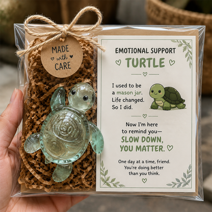 🎄🎄🔥Hot Sale🔥 - 🐢Original Recycled Glass Support Turtle
