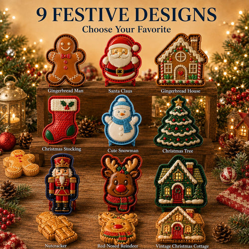 🎄 9‑Design Christmas Mini Pie Mold Collection🥧✨