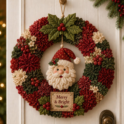 🔥Last Day 50% OFF🎄 3D Fabric Poke Wreath DIY Kit