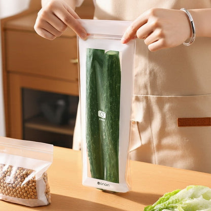 🔥 49% OFF Limited Offer – 🥬 Reusable Long Food Storage Bags, Double-Zip Seal Freshness Bags for Kitchen