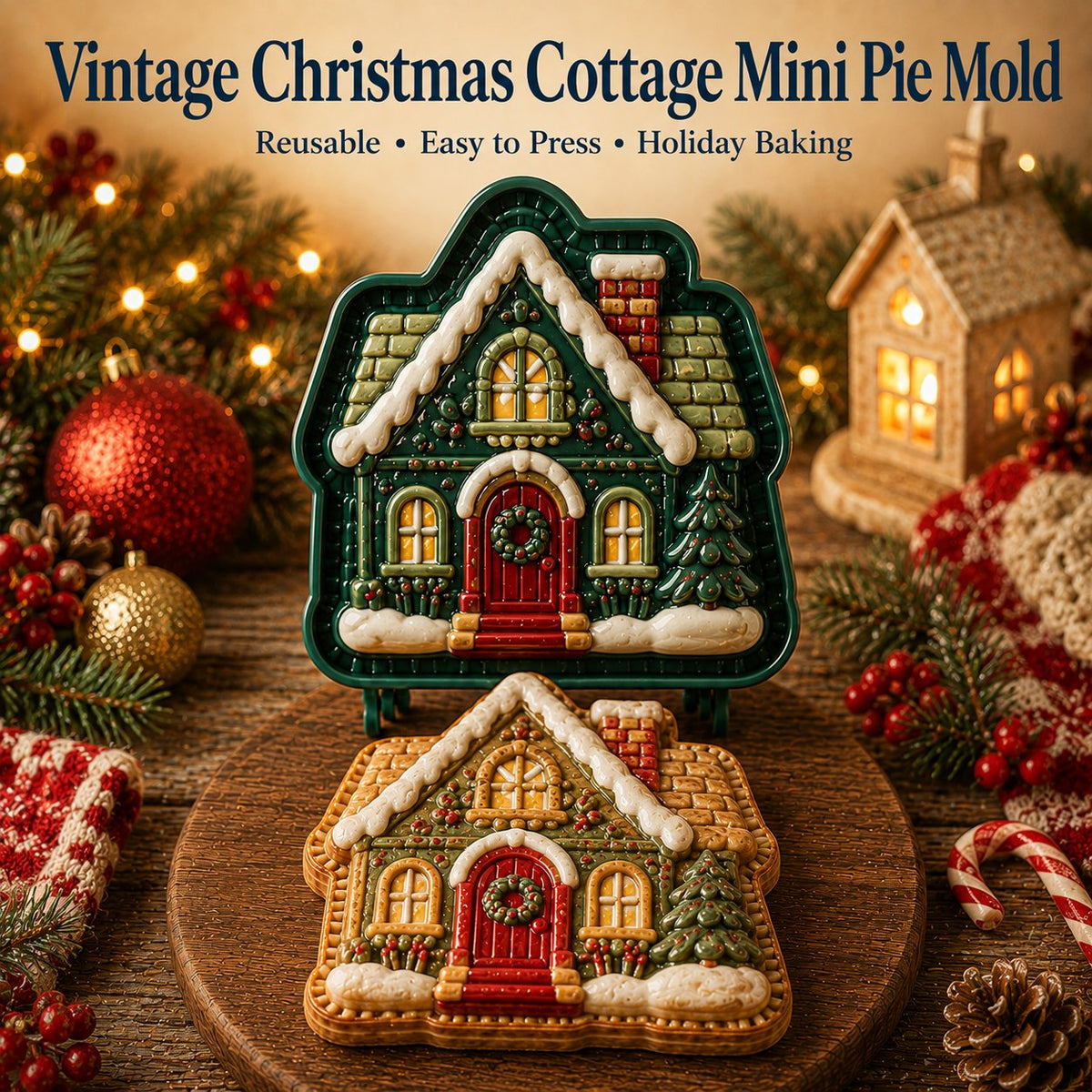 🎄 9‑Design Christmas Mini Pie Mold Collection🥧✨