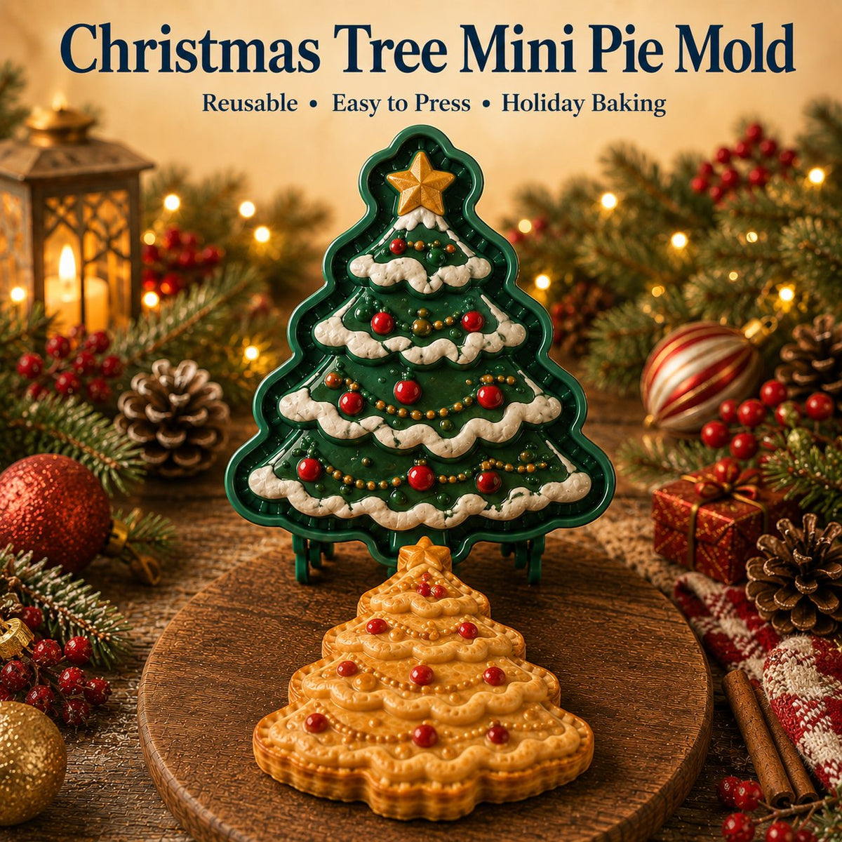 🎄 9‑Design Christmas Mini Pie Mold Collection🥧✨