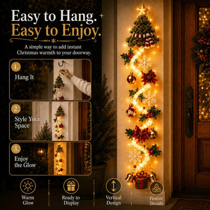 🎄🎁Last Day 49% OFF – 🎄Glowing Christmas Door Hanger | 6 Festive Light Designs✨