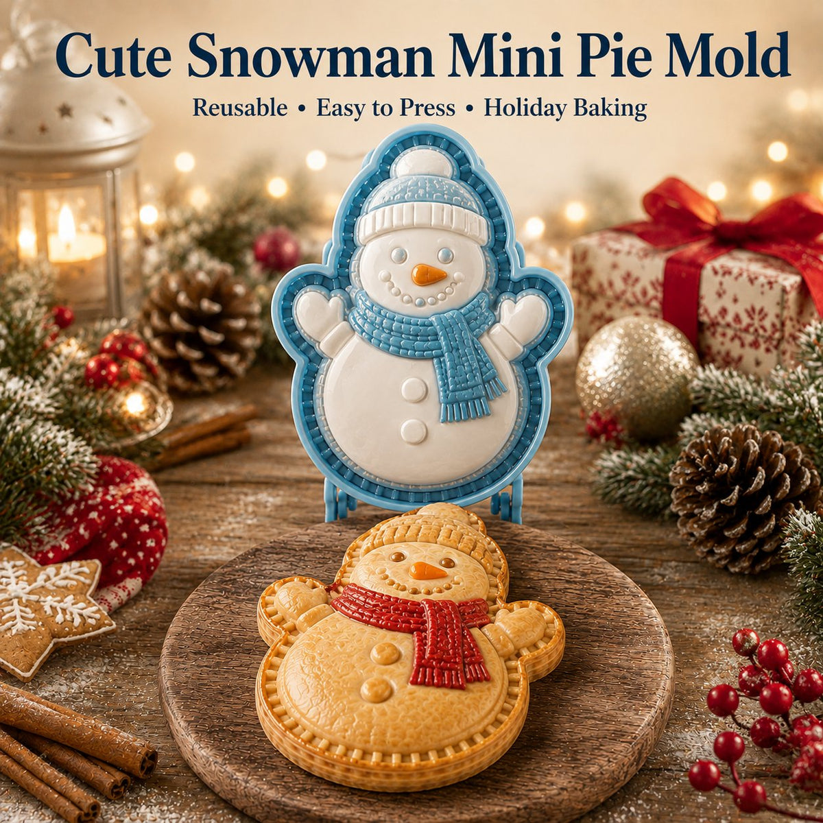 🎄 9‑Design Christmas Mini Pie Mold Collection🥧✨