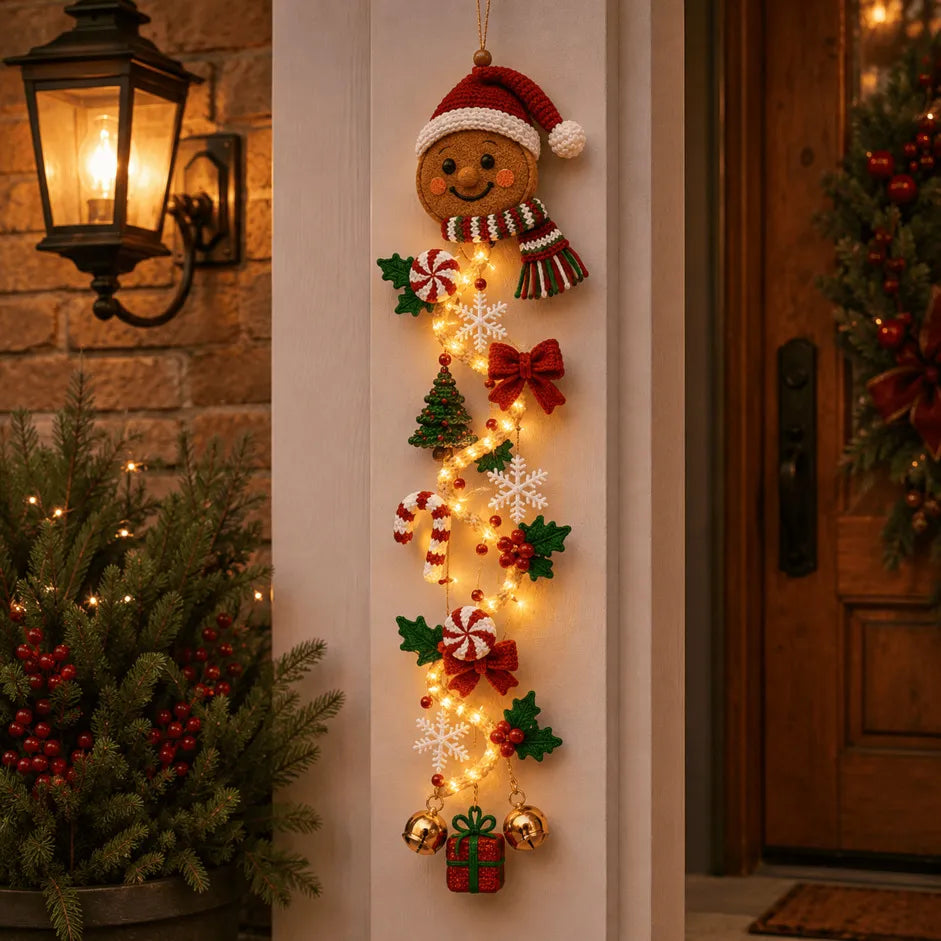 🎄🎁Last Day 49% OFF – 🎄Glowing Christmas Door Hanger | 6 Festive Light Designs✨