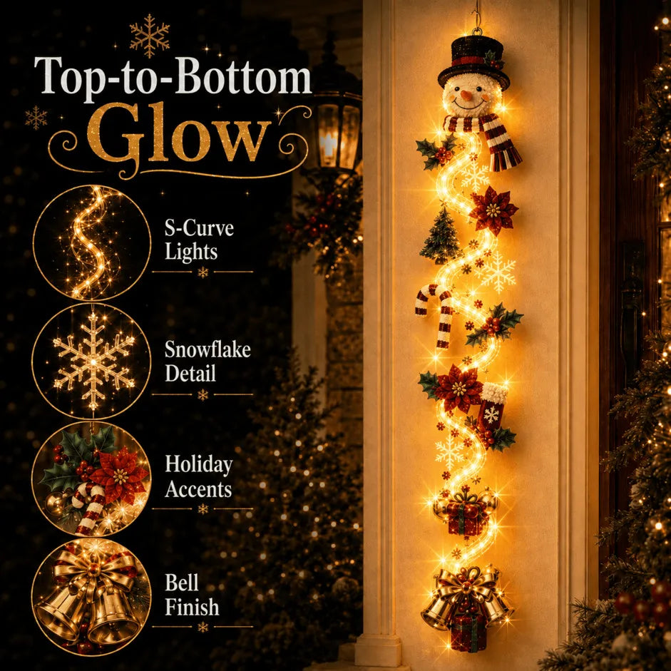 🎄🎁Last Day 49% OFF – 🎄Glowing Christmas Door Hanger | 6 Festive Light Designs✨