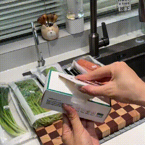 🔥 49% OFF Limited Offer – 🥬 Reusable Long Food Storage Bags, Double-Zip Seal Freshness Bags for Kitchen