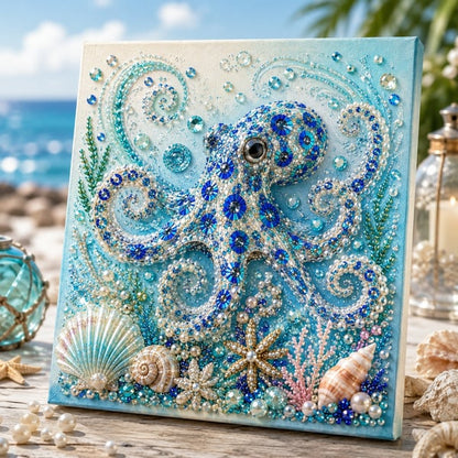 🔥 Last Day Big Sale - 🌊 Ocean Theme Pearl Art DIY Kit – Relaxing DIY Craft to Create Stunning Coastal Artwork