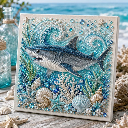 🔥 Last Day Big Sale - 🌊 Ocean Theme Pearl Art DIY Kit – Relaxing DIY Craft to Create Stunning Coastal Artwork