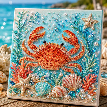 🔥 Last Day Big Sale - 🌊 Ocean Theme Pearl Art DIY Kit – Relaxing DIY Craft to Create Stunning Coastal Artwork