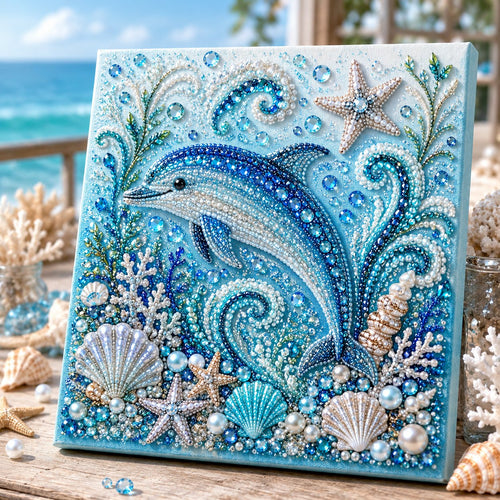 🔥 Last Day Big Sale - 🌊 Ocean Theme Pearl Art DIY Kit – Relaxing DIY Craft to Create Stunning Coastal Artwork