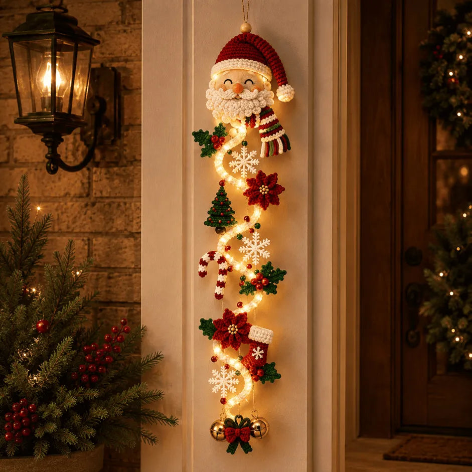 🎄🎁Last Day 49% OFF – 🎄Glowing Christmas Door Hanger | 6 Festive Light Designs✨