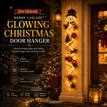 🎄🎁Last Day 49% OFF – 🎄Glowing Christmas Door Hanger | 6 Festive Light Designs✨
