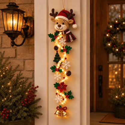 🎄🎁Last Day 49% OFF – 🎄Glowing Christmas Door Hanger | 6 Festive Light Designs✨