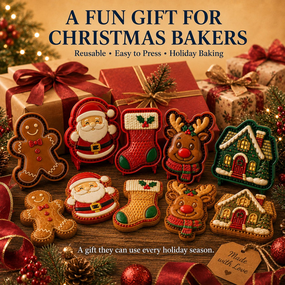 🎄 9‑Design Christmas Mini Pie Mold Collection🥧✨