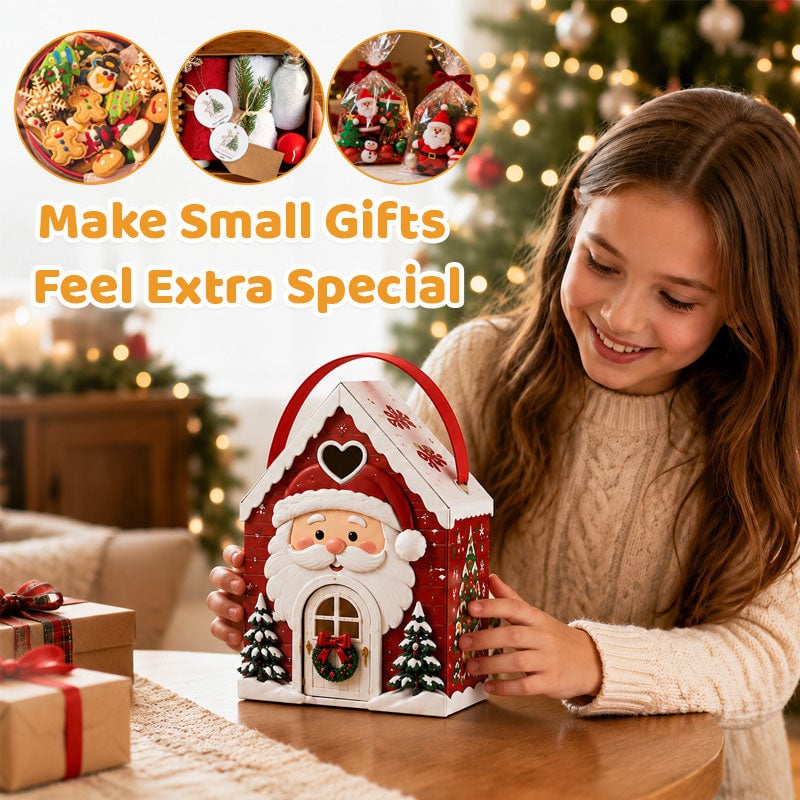 🎄🎄Christmas Cottage Gift Box – 5 Festive Designs for Candy & Small Gifts