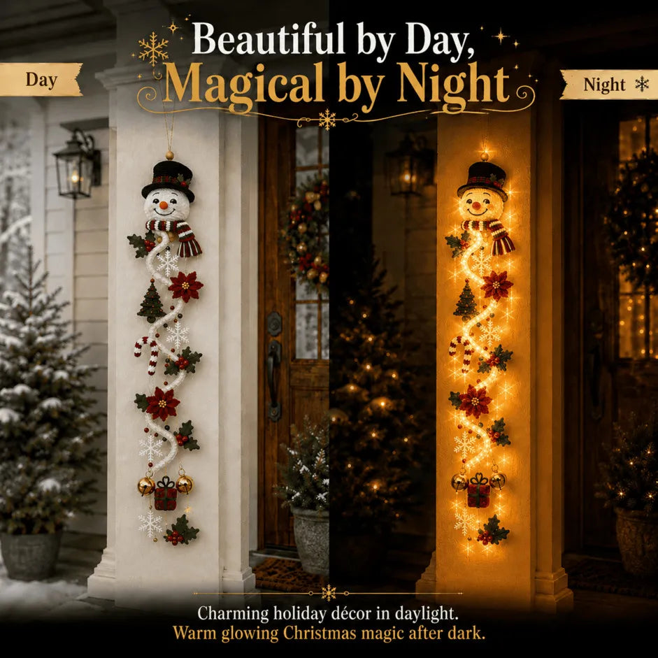 🎄🎁Last Day 49% OFF – 🎄Glowing Christmas Door Hanger | 6 Festive Light Designs✨