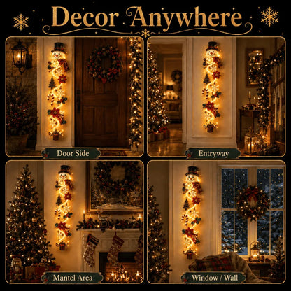 🎄🎁Last Day 49% OFF – 🎄Glowing Christmas Door Hanger | 6 Festive Light Designs✨