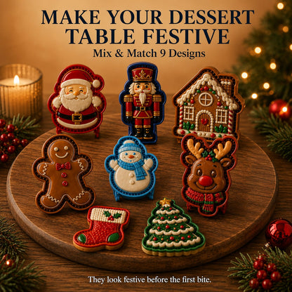 🎄 9‑Design Christmas Mini Pie Mold Collection🥧✨