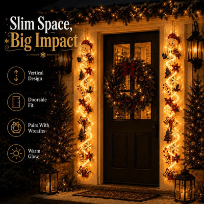 🎄🎁Last Day 49% OFF – 🎄Glowing Christmas Door Hanger | 6 Festive Light Designs✨